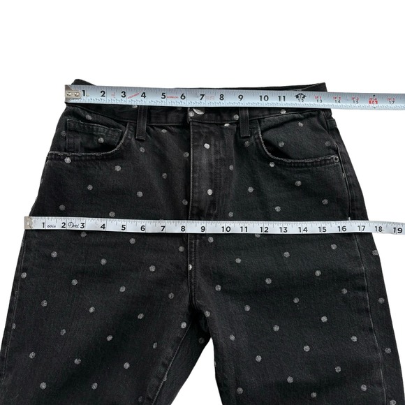 CURRENT ELLIOTT THE VINTAGE CROP SLIM JEANS POLKA DOT WOMEN SIZE 26 - Picture 8 of 12